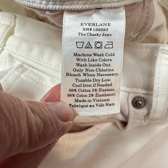 Everlane The Cheeky Jean White Crop Size 32 - Picture 9 of 13